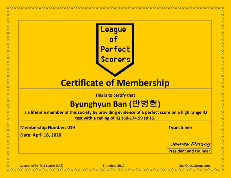 League of Perfect Scorers (LPS)
